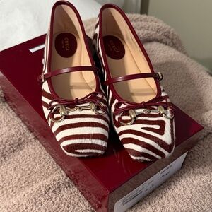Gucci calf hair ballet flats
